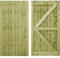 MD Carpentry Wooden Featheredge Garden Gate, Pressure Treated, 180cm High x 90cm Wide x 6cm Deep, Green, Contemporary Garden Style