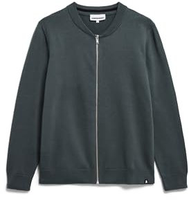 ARMEDANGELS Herren Cardigan aus Bio-Baumwolle AGAAMON Knit Cardigan Regular Fit Space Steel