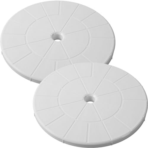 AR-PRO (2-Pack Swimming Pool Skimmer Cover - 9 Universal Round Pool Skimmer Lid Cover - Exact Replacement for 9 1/8 Skimmer Valve Lids and Spa Lids (White)