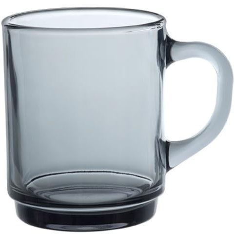 Duralex Set mit 6 stapelbaren Bechern aus gehärtetem Glas, 26 cl, langlebige Küchenbecher für Kaffee, Tee, Frühstück, den täglichen Gebrauch, Glasbecher-Set der Versailles-Kollektion