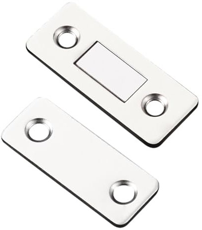 Cabinet Door Catcher, 19.3g Cabinet Magnetic Catch, Door Magnetic Catcher with 2 Adhesive Tapes, Strong Magnetic Drawer Catcher, Space-Saving Cabinet Door Catches for Wardrobe, Magnet Closure