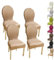 HHONGWYT Housse de Chaise Dossier Rond Lot de 4/6/2 Housse de Chaise en Pieds Bois Salle à Manger Ovale Petit/Grand Housse Protection Chaise, Couverture Couvre Chaise Salle à Manger,H 4pcs,1Small