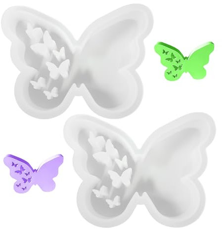 2 moldes de mariposa, moldes de silicona para velas, moldes de candelabro, plantillas de mariposa para bricolaje, adecuadas para la fabricación de candelabros y aromaterapia