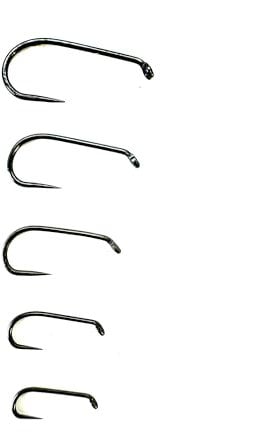 Olax 50x Eye Down Black nickel Barbless Dry Fly Hook size 10# to 18# fly tying hooks (#16)