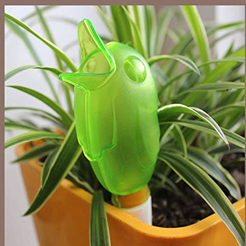 Spruzzatore Autoirrigante Verde a Forma di da 60 Ml, Comodo Automatizzato di Gocciolamento 'acqua per l'irrigazione di Fiori e Piante (GREEN)