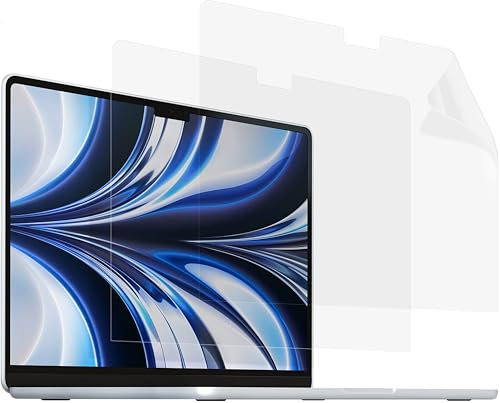 MyGadget 2x Pellicola Protettiva Chiara per Apple MacBook Air 13,6 Pollici [ dal 2022 - A2681 | A3113 - M3 & M2 ] - Protezione Antigraffio - Proteggi Display Trasparente