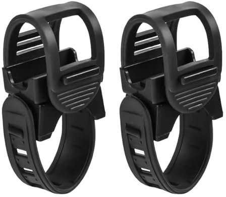 Nicear 2 PCS Watch Strap Bicycle Light Clip Lamp Holder Bicycle Strong Flashlight Light Clip For Cycling Mountain Road Bike Motorcycle