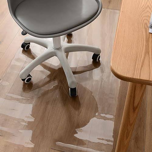 Durchsichtige Teppichschutzmatte für Zuhause, Küche und Büro, zuschneidbare Fußmatte (153 x 153 cm)