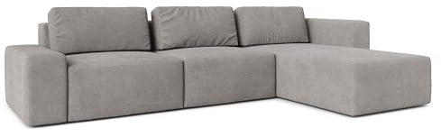 AXLIVING Couch XXL L Form Arkleton Ecksofa Grau 360cm Stil Komfort R