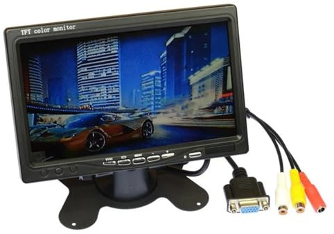 Microscope Accessories 7 inch TFT LCD Color Display Screen Car monitor 800x600 HD digital VGA/AV Remote Control DVD VCR Support as Computer Screen Durability And Reliable Performance