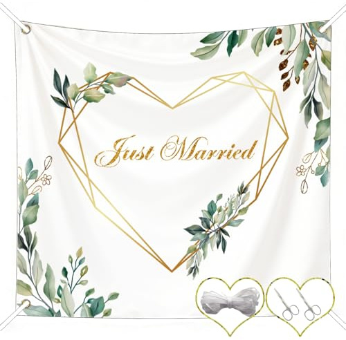 Hochzeitsherz zum Ausschneiden Bettlaken mit Herz Hochzeitsspiele 200x180cm | Hochzeitsdeko Standesamt Deko Hochzeit Geschenke für Brautpaar Hochzeitslaken mit 2 Scheren und 10m Seil Hochzeitsspiele