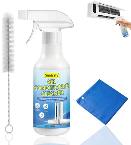 300ml Limpiador Aire Acondicionado Especifico, Spray Limpiador de Ventilador Eficaz y Multifunción, Agente Limpiador de Espuma, Elimina Polvo, Limpieza Profunda, para Todo Tipo de Aire Acondicionados