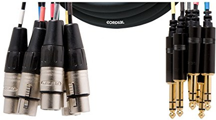 Cordial CML 8-0 FV 5 C Loom Cable (8 x XLR Female/8 x Jack 6.3 mm Stereo, Length 5 m)