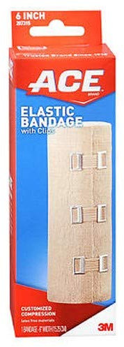 Ace Elastic Bandage with Clips 6-Inch, Pack of 6