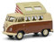Schuco 452026600 Volkswagen VW T1 Camper mit geöffnetem Dach, Bus, Modellauto, Maßstab 1:64, Beige, Braun, ワンサイズ