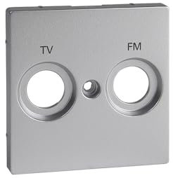 Schneider Electric MTN299560 Caratula Toma TV/FM, Aluminio