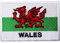 Aufnäher mit Wales-Flagge, bestickt, zum Aufnähen oder Aufbügeln, Motiv: walisischer Drache, Rugby, für Hemden, Taschen