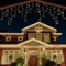 ANSIO® Outdoor Christmas Lights 1000 LED 35m/112ft Icicle Lights Outdoor & Indoor Warm White Decorations String Fairy Outside Lights with Timer for Xmas Garden & Party | Mains Powered Clear Cable