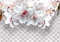 wandmotiv24 Fototapete Edle Lilien 2, XXL 400 x 280 cm - 8 Teile, Wanddeko, Wandbild, Wandtapete, Perlen, rot, Polster M1903