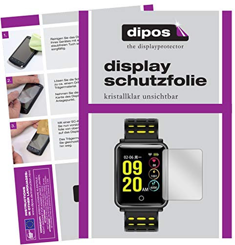 dipos I 6X Schutzfolie klar kompatibel mit TagoBee TB06 Smartwatch Folie Displayschutzfolie