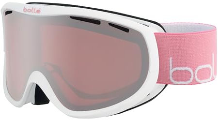 Bollé - Sierra, White Pink Shiny, Vermillon Gun Cat 2, Small-Medium, Snow Goggles, Feminine, Adult