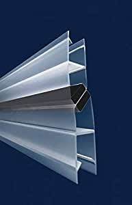 BuyLando - [Typ-MD-B] Magnetdichtung für Duschkabinen - 180°/90° - für 10 mm Glasstärke (185cm)