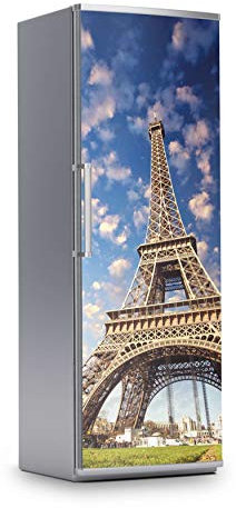 Kühlschrank Foto-Tapete I Dekofolie für Kühlschrankfront - Klebesticker Aufkleber selbstklebend I Dekoration Küche - Design: La Tour Eiffel
