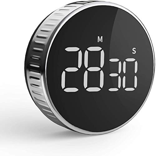 Minuteur de Cuisine numérique HOMMINI avec Grand écran LCD et Alarme puissante, Fonctionnement à Un Bouton, Bouton de contrôle, pour Cuisine, Salle de Classe, devoirs, Fitness et Plus Encore
