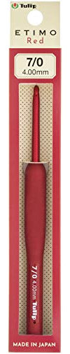 Tulip TED-070E CROCHET HOOK SIZE 7 Häkelnadel, Größe 7, Kunststoff, Rot/Ausflug, einfarbig (Getaway Solids), 4mm