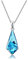 DANIEL CLIFFORD® Celeste Damen-Halskette 925 Sterling-Silber I Kristall blau (Kettenlänge: 43 cm) - Echtschmuck Geschenk für Sie