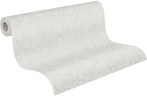 A.S. Création Asttapete Trendwall 2 Tapete floral natürlich Vliestapete grau matt glänzend fein strukturiert 381004 38100-4