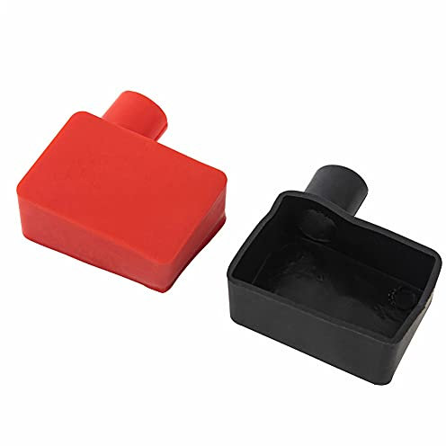 Batterie Klemmenabdeckung, Asudaro Autobatterie Negative Positive Klemmenabdeckungen Kappe Isolierschutz Auto Batterie Anschlussabdeckung Isolierung Boote für Autos Boot Motorrad,Schwarz Rot