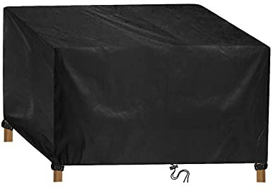 WHXQSH Gartenmöbel Abdeckung,150x90x75cm Abdeckplane Gartenmöbel,420D Oxford Gewebe Rechteckig Schutzhülle, Wasserdicht Winterfest, Atmungsaktiv, UV-Schutz,für Gartentisch Sitzgruppe