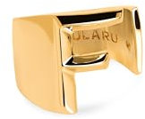 SINGULARU - Personalisierter Signet Letter Ring. Messing mit 18 Kt Vergoldeter Beschichtung. Schmuck für Damen. Buchstabe F.