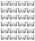 Set of 24 Clear Glass Tealight Candle Holders, 4.5cm x 2.5cm with Luxurious Look