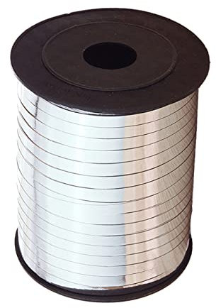 Ainmto 450M Silber Ringelband, Silber Ballonband, Geschenkband, Ballon-Kräuselbänder für Dekoration