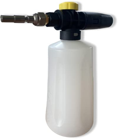 M&M Smartek Schaumkanone einstellbar Schaumlanze Schaumdüse Hochdruckreiniger Injektor Seifenspender Autowäsche kompatibel mit Kärcher Nilfisk Lavor B&D Bosch Kränzle 0,7L (#5 Kränzle Stecknippel)