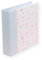 Craftelier - Gefüttertes Kartonalbum mit Herzmuster (6 x 8 Zoll) | System 2 weiße Metall-D-Ringe | robuste Einband | Größe 22,5 x 23 x 6 cm - Weiß und Pastellblau