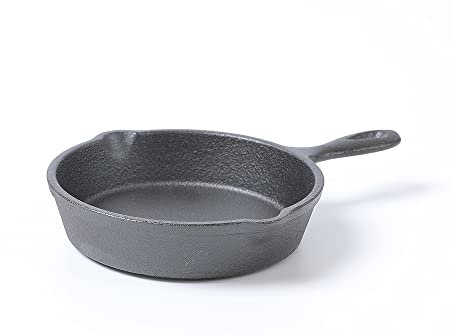 HAWOK Cast Iron Mini Skillet DIA.3.9 inch Black…
