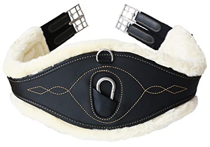 Kentucky - Lammfell Gurt Anatomisch Schwarz 145 cm