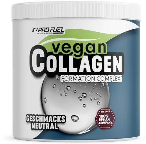 Collagen Pulver vegan mit Hyaluron, Silizium aus Bambusextrakt & natürlichem Vitamin C - veganes Kollagen mit 10 g Collagen-Aminosäuren aus Fermentation - Collagen-Drink GESCHMACKSNEUTRAL - 320 g