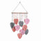 Avoik Makramee Wandbehang Wandteppich Boho Deko Chic Tapisserie Kunst Gewebte Blätter Handgewebt Wanddeko Wandteppich für Wohnzimmer,Schlafzimmer, Hochzeit Dekor Geschenke, Rosa
