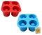 2PCS Ice-Shot Glass Mould, Ice Cube Tray Mold Silicone, 4 Cups Flexible Ice Cube Molds, Round Silicone Ice Cube Mold for Cocktails Whiskey Juice and Any Drinks