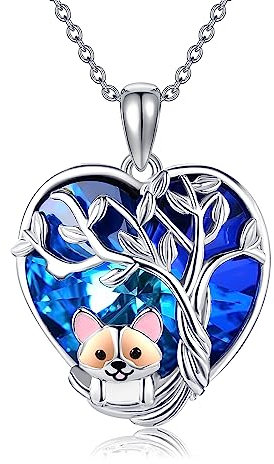 Corgi Halskette aus Sterlingsilber Corgi Schmuck Haustier Hundeliebhaber Corgi Geschenke für Damen und Mädchen