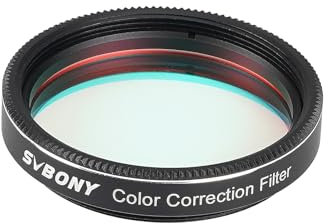 Svbony SV231 Filtro per Telescopio, Filtro per la Correzione del Colore Filettatura Completa, Riduce la Luce Blu Dannosa, per l'osservazione Delle Superfici Lunari e Planetarie (1.25)