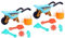 Vaguelly 2sets Giocattoli Spiaggia Per Colorati Di Giocattoli Creativi Per Sabbia Carrello Giocattolo e Leggero Ottimo Per Attività Estive Al Mare