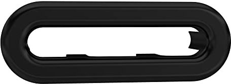 Balterley Sink Overflow Cover, Oval Design Overflow Sink Hole Cover, Basin Over Flow Ring, Over Flow Cap for Basins, Ceramic Accessories for Vanity Basin, Bathroom Sinks - 50 x 26mm (Matt Black)