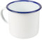 6 Stück - Tassen 'Enamelware', 700 ml, Ø 10 x 10 cm, Weiß, emailliertes Eisen