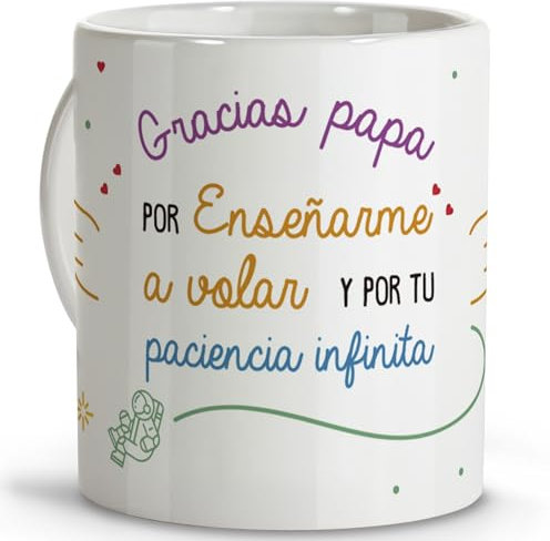 LolaPix Regalo dia del padre primerizo. Tazas de cafe. Día del padre regalos. Regalos para padres. Taza cerámica 330 ml.
