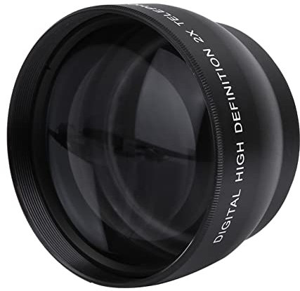 2X Professionelles Tele Konvertierungsobjektiv, Aluminiumlegierung, Wasserdicht, Kratzfest, für Jedes 52 mm Objektivgewinde, 62mm Frontgewinde für die Filterinstallation